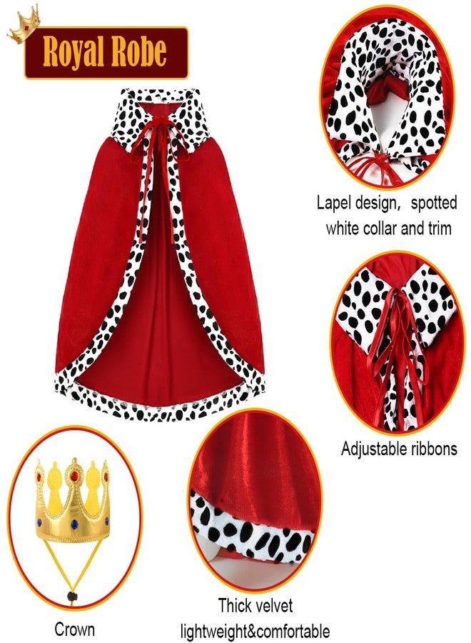 Vellibring Halloween Dog King Cloak Costume,Cute Funny Halloween Dog King Cape with Crown Adjustable Pet King Cloak for Large Dogs Cats Cosplay Party Supplies Accessories (L) - Image 2